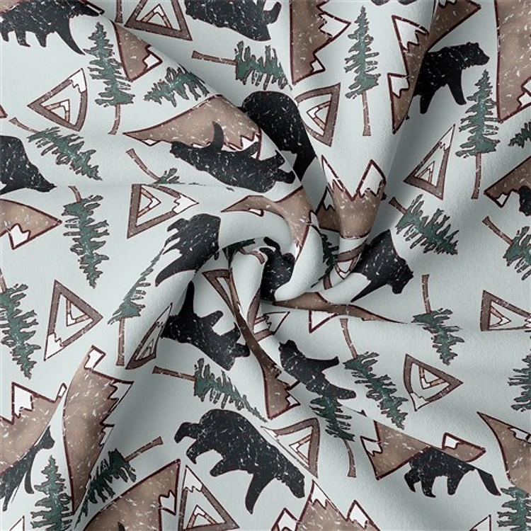 Double Brushed Polyester Fabric Jersey Stretchy Soft Polyester Stretch Fabric