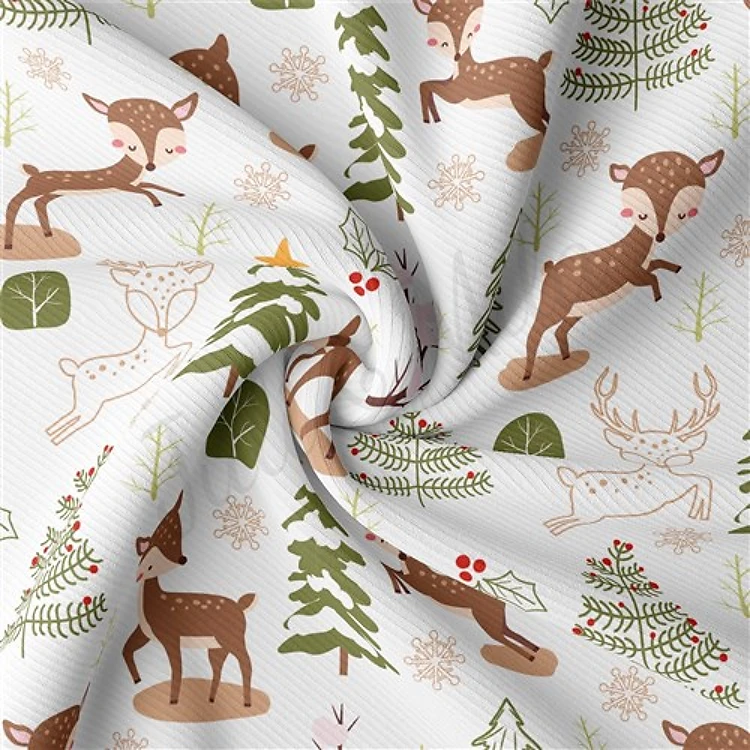 Christmas Rib Knit Fabric, RBK2180 & Get a Free $89.99 Embroidery Bundle