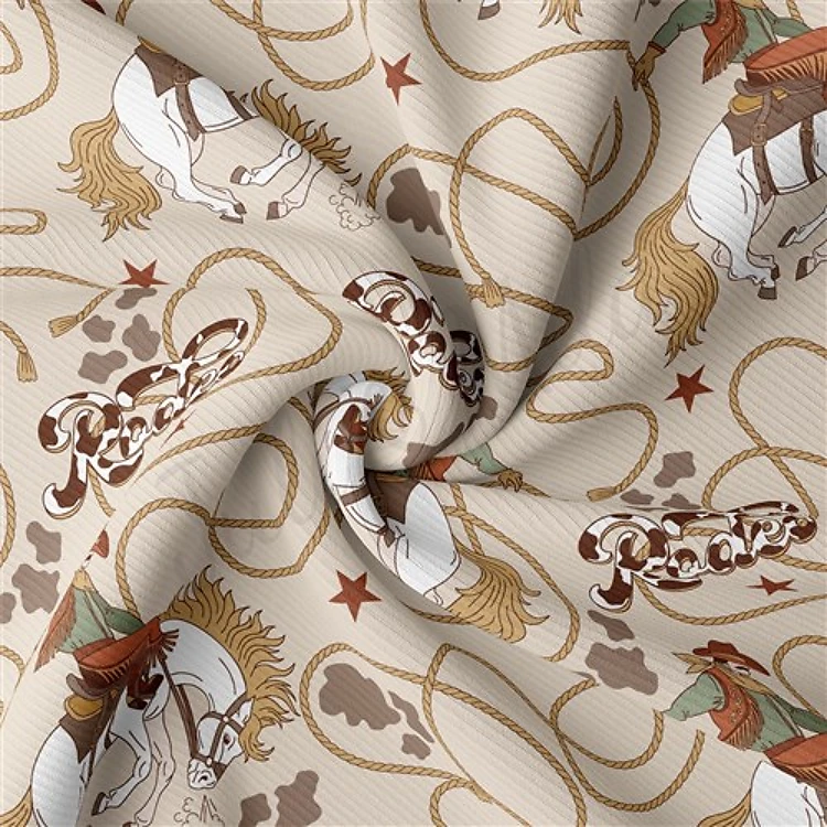 Boho Western Rib Knit Fabric, RBK2197 & Get a Free $89.99 Embroidery Bundle