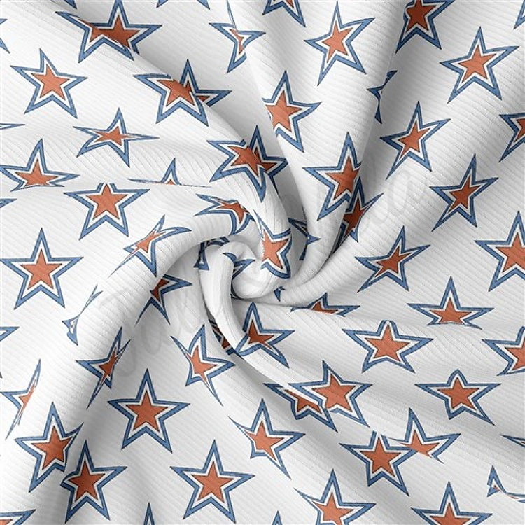 4th of July Patriotic Rib Knit Fabric, RBK2192 & Get a Free $89.99 Embroidery Bundle