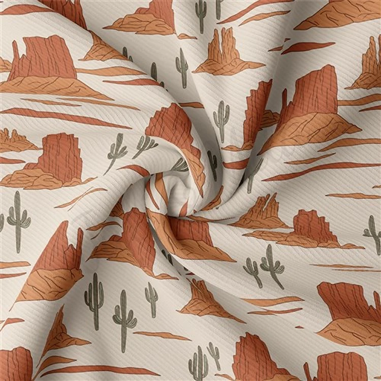 Boho Western Rib Knit Fabric, RBK2185 & Get a Free $89.99 Embroidery Bundle