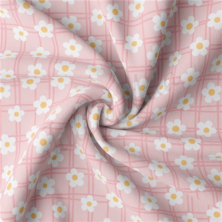 Double Brushed Polyester Fabric Jersey Stretchy Soft Polyester Stretch Fabric
