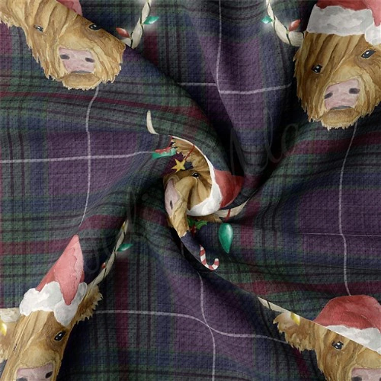 Christmas Christmas Double Brushed Polyester Fabric Jersey Stretchy Soft Polyester Stretch Fabric