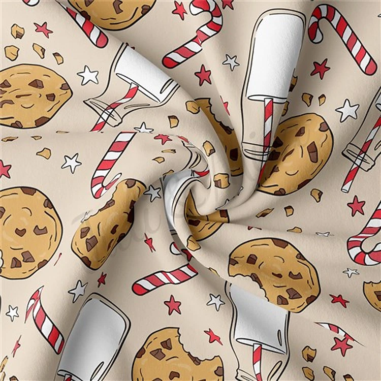 Christmas Double Brushed Polyester Fabric Jersey Stretchy Soft Polyester Stretch Fabric