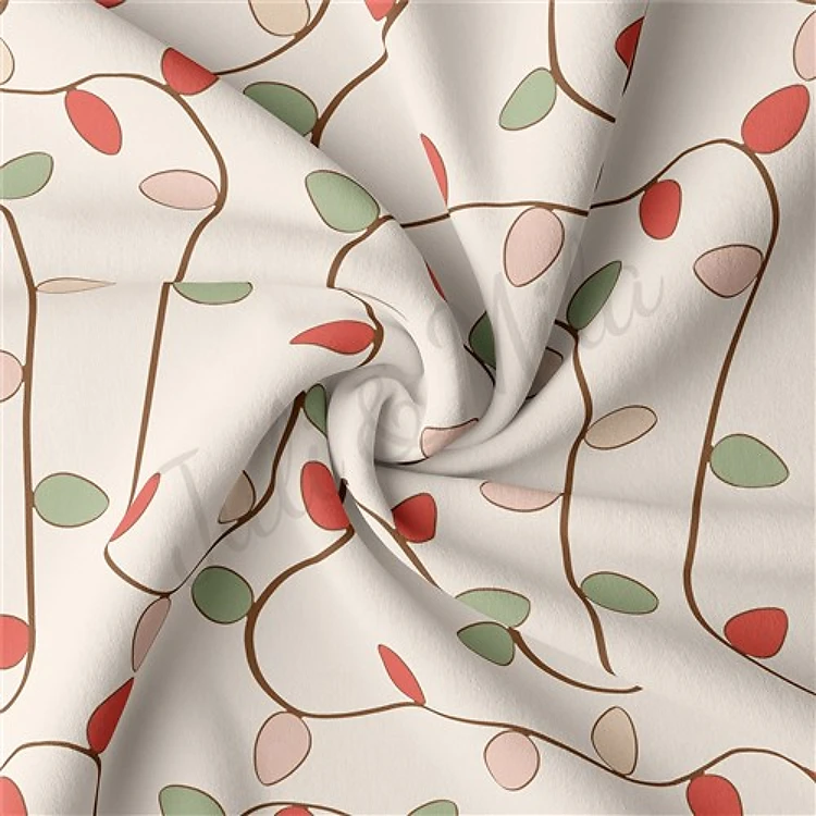 Christmas Double Brushed Polyester Fabric Jersey Stretchy Soft Polyester Stretch Fabric