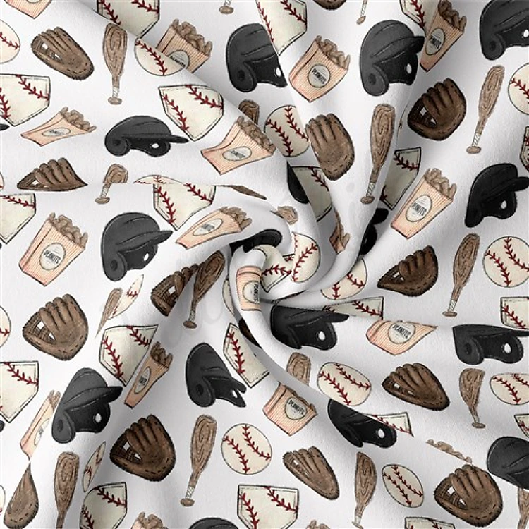 Baseball Double Brushed Polyester Fabric Jersey Stretchy Soft Polyester Stretch Fabric