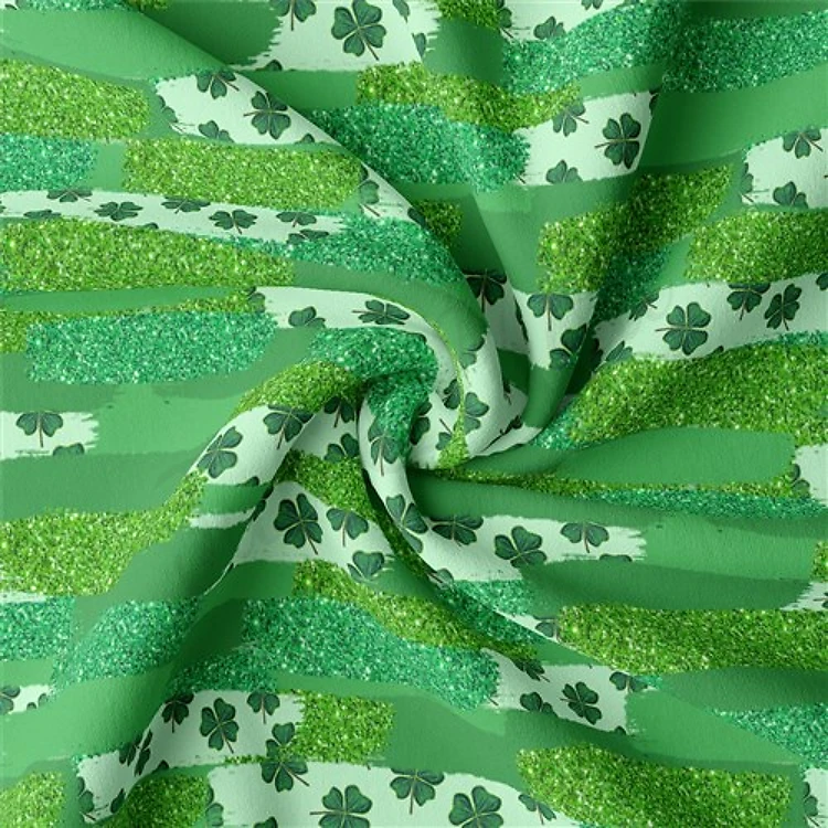 St. Patrick's Day Double Brushed Polyester Fabric Jersey Stretchy Soft Polyester Stretch Fabric