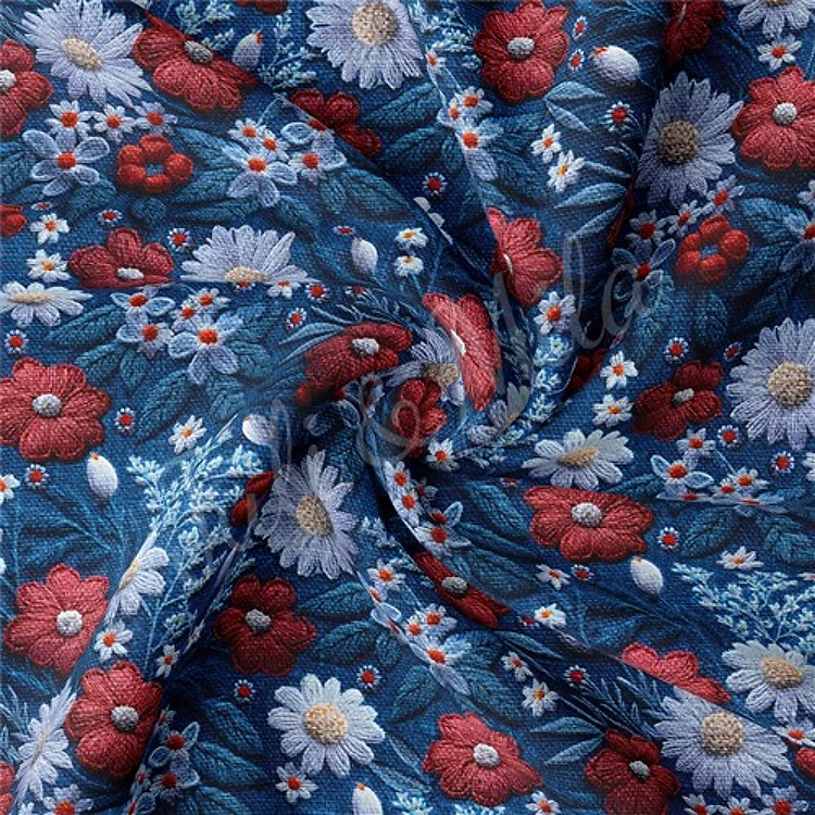 4th of July Patriotic Double Brushed Polyester Fabric Jersey Stretchy Soft Polyester Stretch Fabric