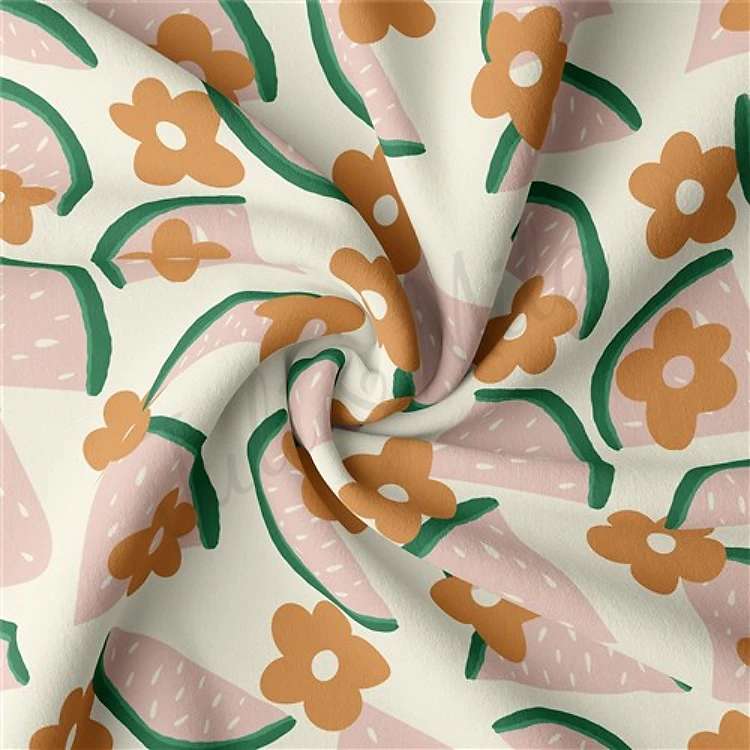 Double Brushed Polyester Fabric Jersey Stretchy Soft Polyester Stretch Fabric