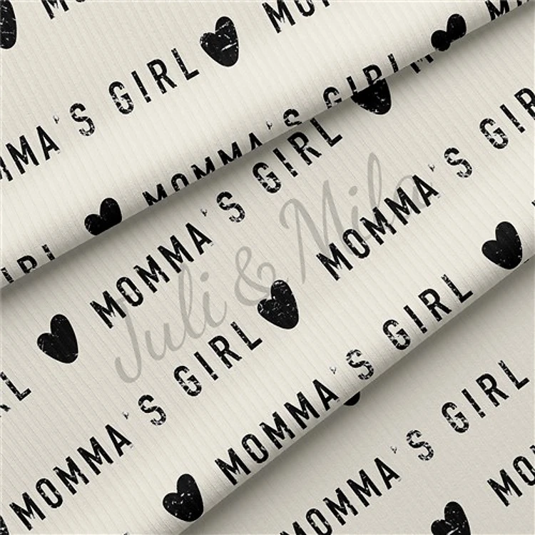 Mommy's Girl Rib Knit Fabric, Yard & Get a Free $89.99 Embroidery Bundle