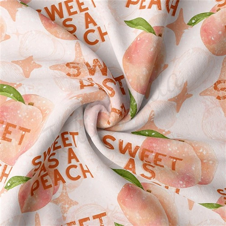 Sweet as a Peach Double Brushed Polyester Fabric Jersey Stretchy Soft Polyester Stretch Fabric