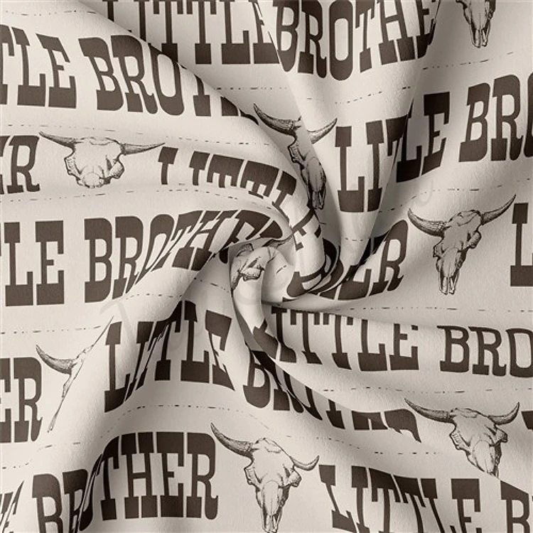Little Brother Double Brushed Polyester Fabric Jersey Stretchy Soft Polyester Stretch Fabric