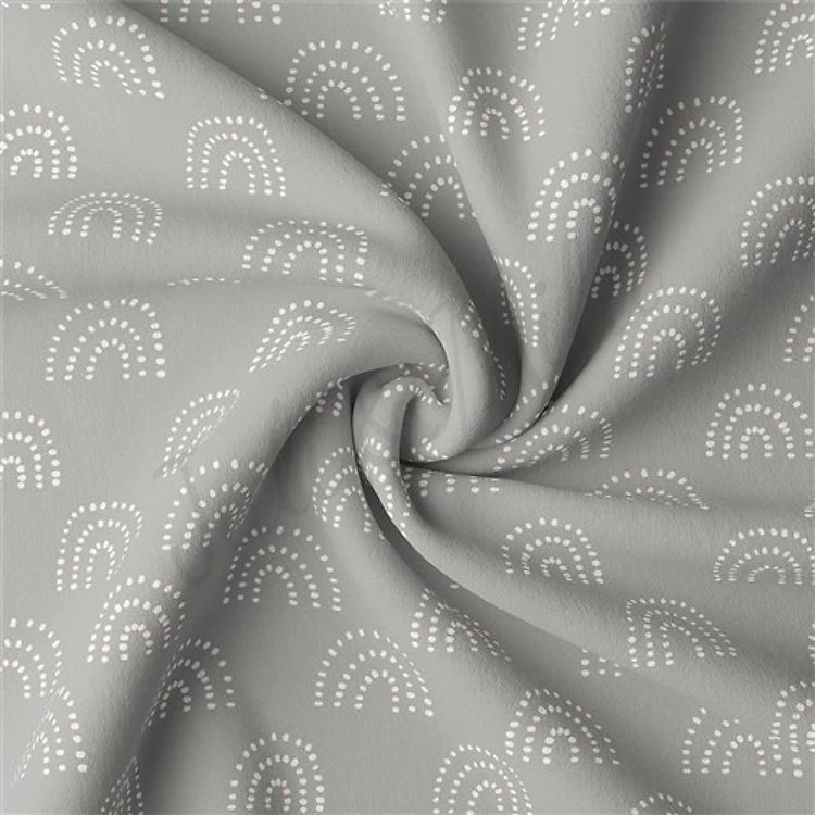 Rainbow Double Brushed Polyester Fabric Jersey Stretchy Soft Polyester Stretch Fabric