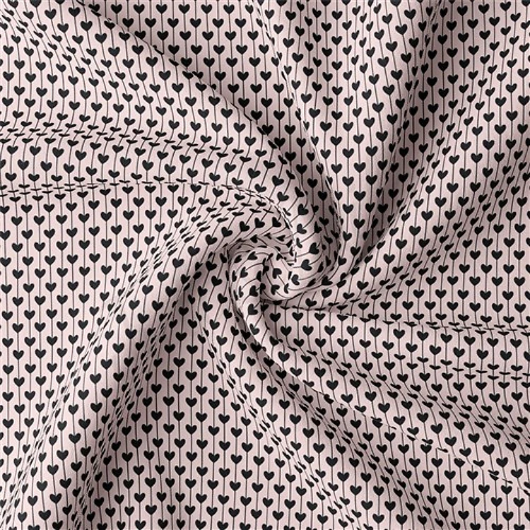 Valentine's Day Double Brushed Polyester Fabric Jersey Stretchy Soft Polyester Stretch Fabric