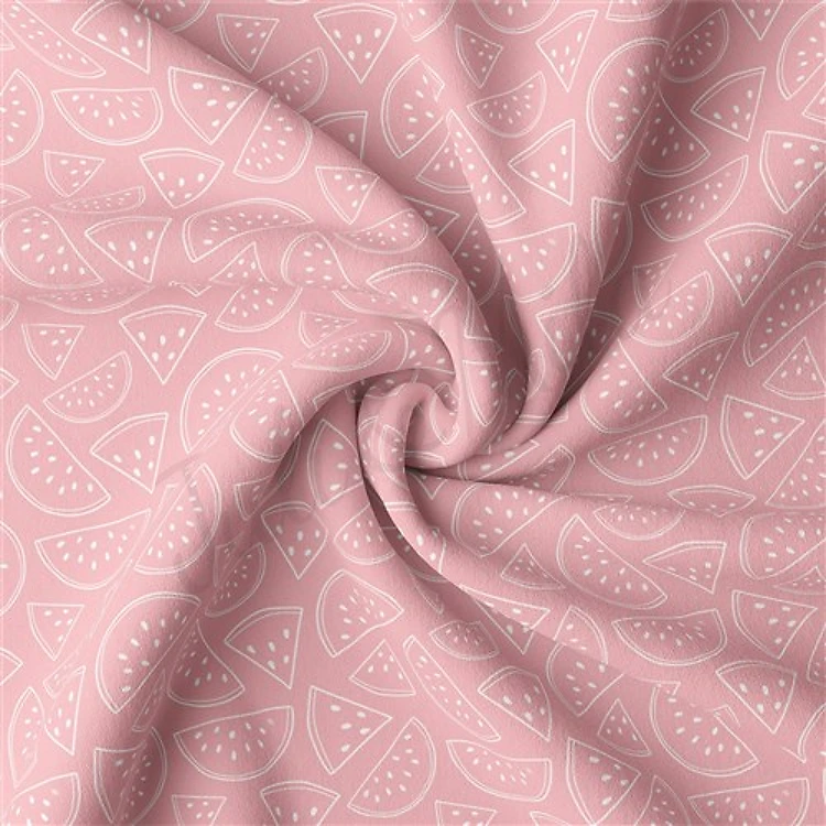 DBP2483 Watermelon Double Brushed Polyester Fabric Jersey Stretchy Soft Polyester Stretch Fabric