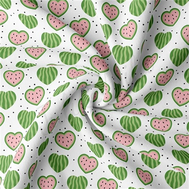 DBP2482 Watermelon Double Brushed Polyester Fabric Jersey Stretchy Soft Polyester Stretch Fabric
