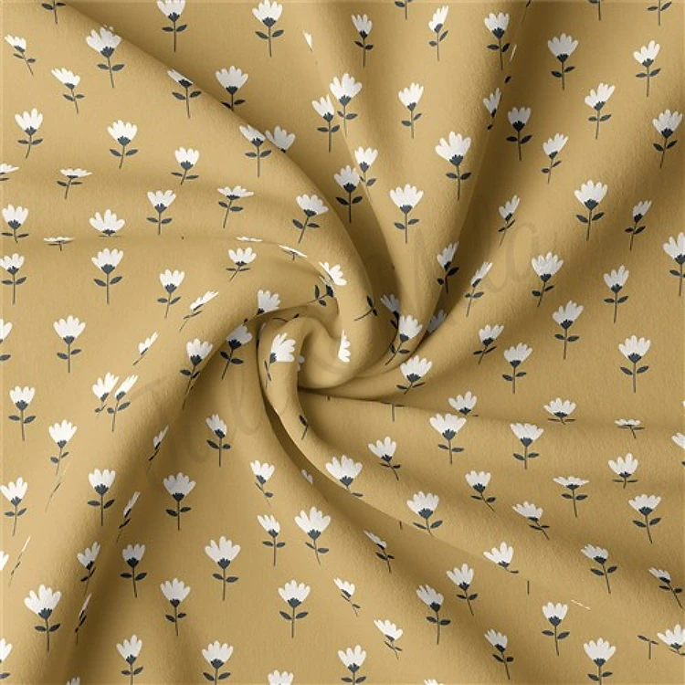 Double Brushed Polyester Fabric Jersey Stretchy Soft Polyester Stretch Fabric