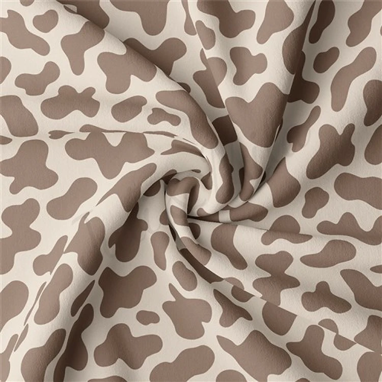 Boho Western Double Brushed Polyester Fabric Jersey Stretchy Soft Polyester Stretch Fabric