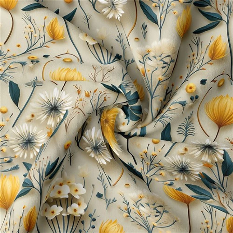 Embroidery Floral Double Brushed Polyester Fabric Jersey Stretchy Soft Polyester Stretch Fabric