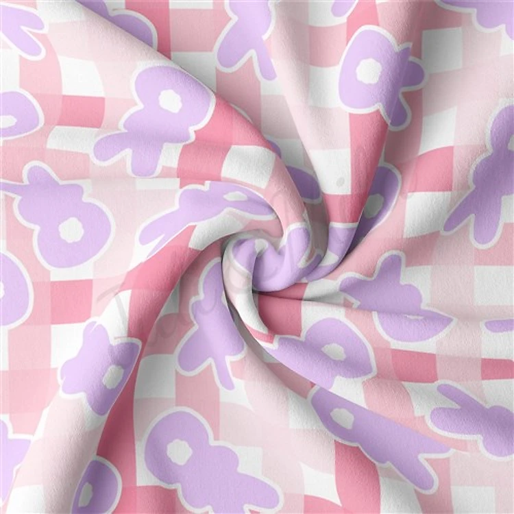 Easter Double Brushed Polyester Fabric Jersey Stretchy Soft Polyester Stretch Fabric