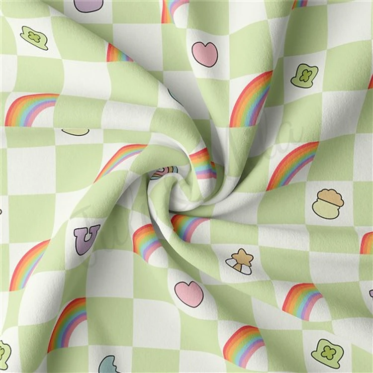 St. Patrick's Day Double Brushed Polyester Fabric Jersey Stretchy Soft Polyester Stretch Fabric