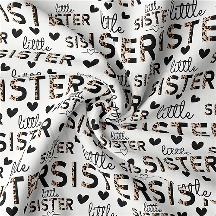 Little Sister Double Brushed Polyester Fabric Jersey Stretchy Soft Polyester Stretch Fabric