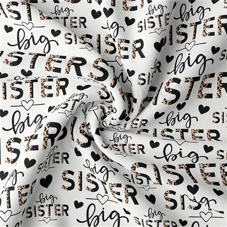 Big Sister Double Brushed Polyester Fabric Jersey Stretchy Soft Polyester Stretch Fabric