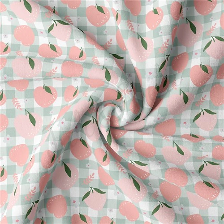 Peach Summer Double Brushed Polyester Fabric Jersey Stretchy Soft Polyester Stretch Fabric