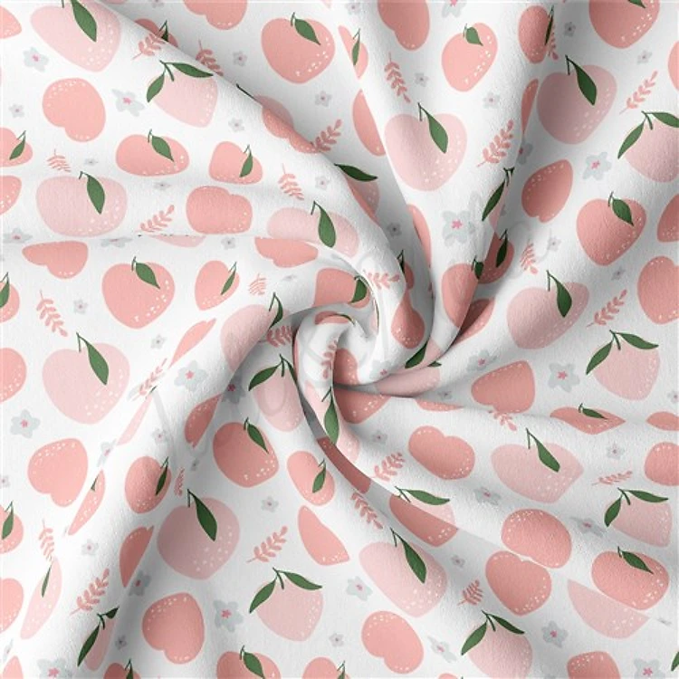 Peach Summer Double Brushed Polyester Fabric Jersey Stretchy Soft Polyester Stretch Fabric