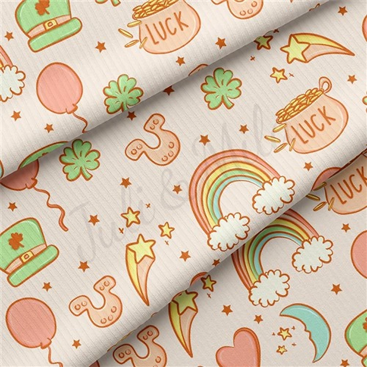 St. Patrick's Day Rib Knit Fabric, RBK2310 & Get a Free $89.99 Embroidery Bundle
