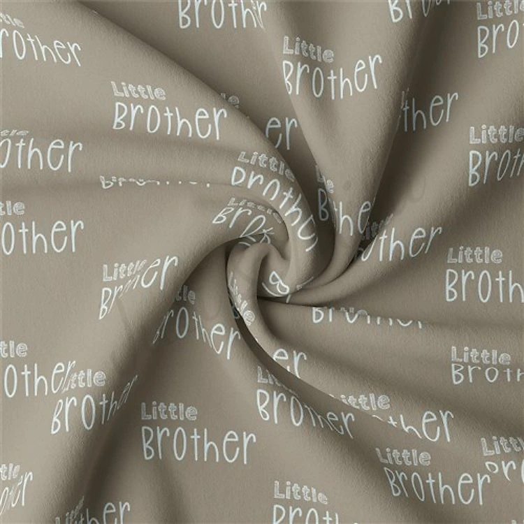 Little Brother Double Brushed Polyester Fabric Jersey Stretchy Soft Polyester Stretch Fabric