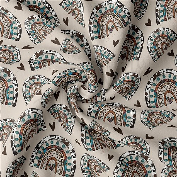 Rainbows Double Brushed Polyester Fabric Jersey Stretchy Soft Polyester Stretch Fabric