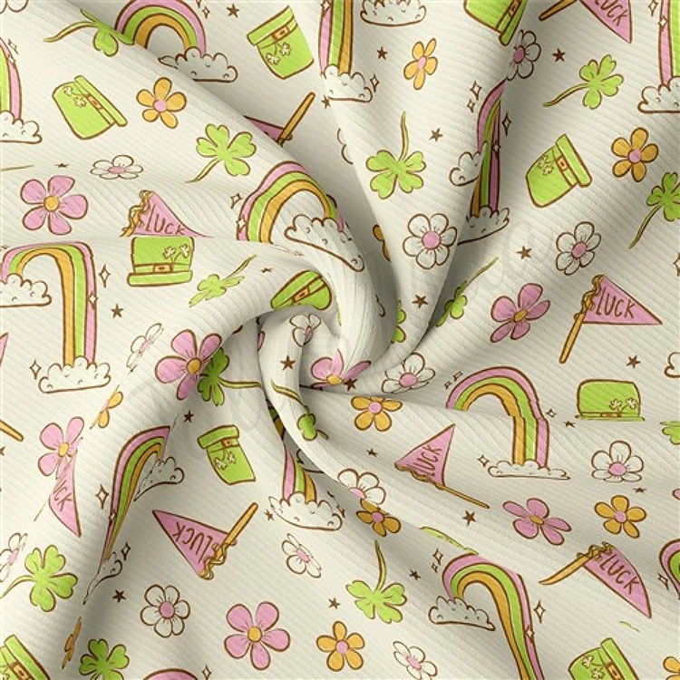 St. Patrick's Day Rib Knit Fabric, RBK2309 & Get a Free $89.99 Embroidery Bundle