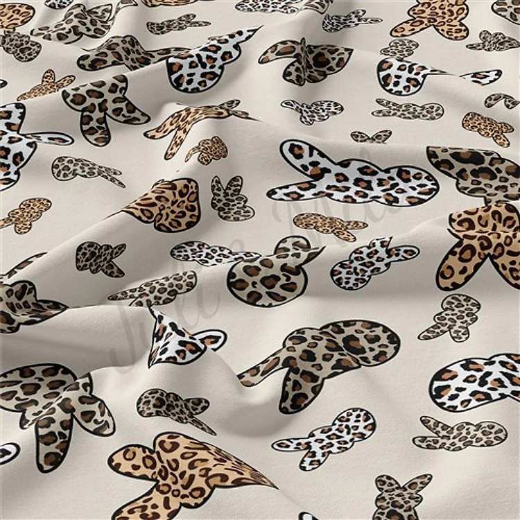 Easter Double Brushed Polyester Fabric Jersey Stretchy Soft Polyester Stretch Fabric