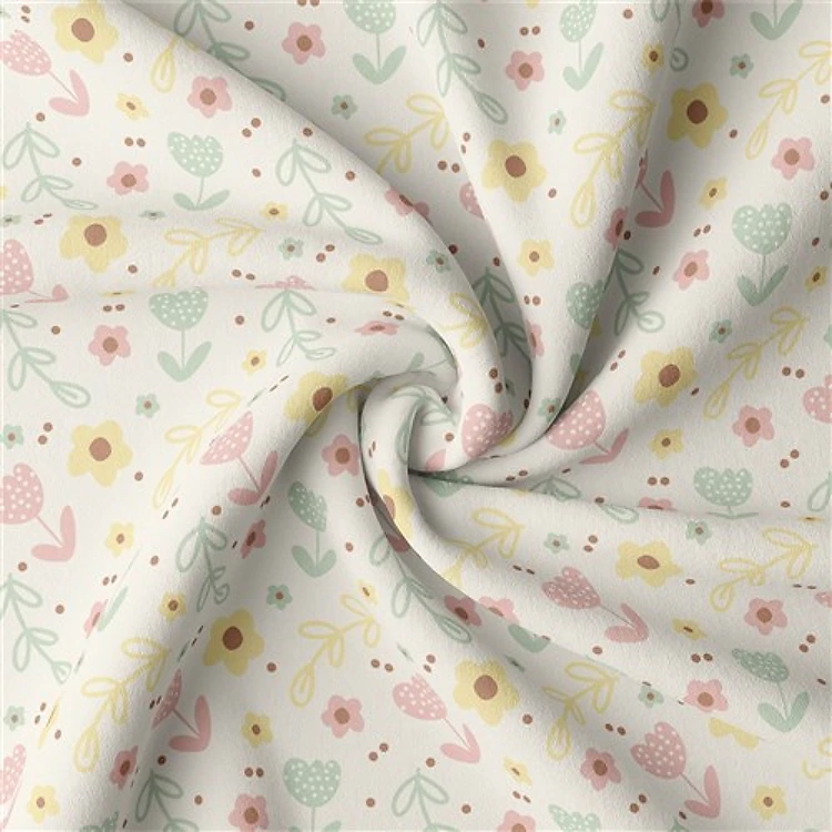 Easter Double Brushed Polyester Fabric Jersey Stretchy Soft Polyester Stretch Fabric