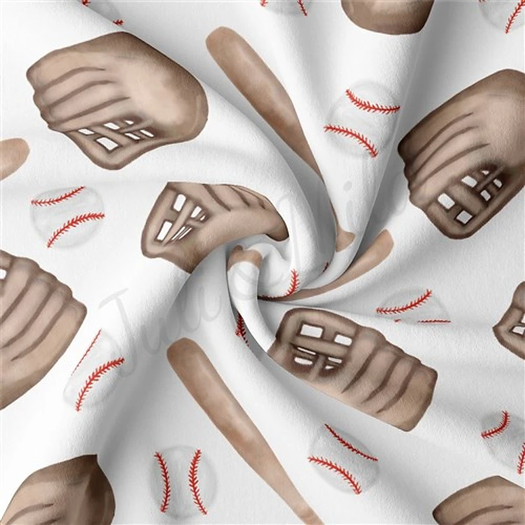 Baseball Baseball Double Brushed Polyester Fabric Jersey Stretchy Soft Polyester Stretch Fabric