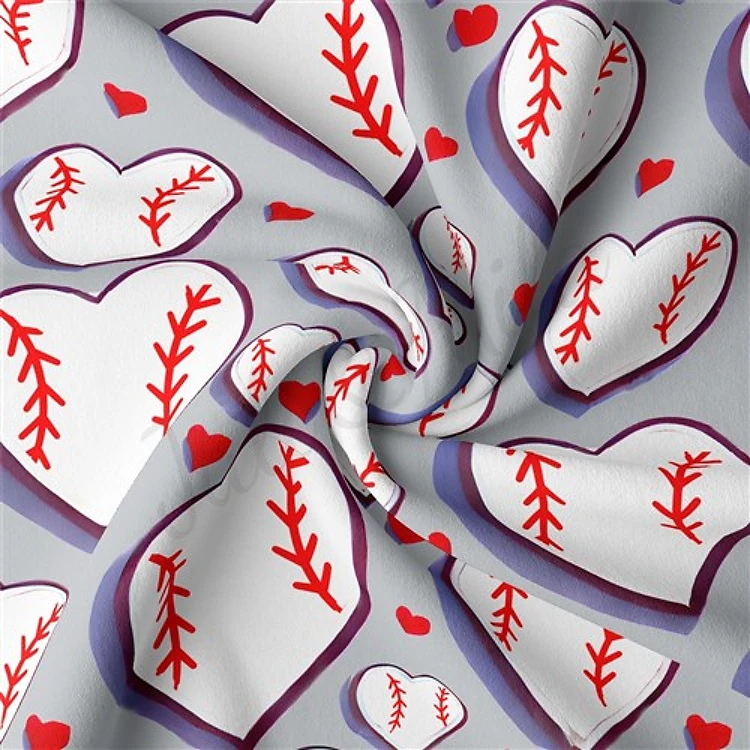 Baseball Baseball Double Brushed Polyester Fabric Jersey Stretchy Soft Polyester Stretch Fabric