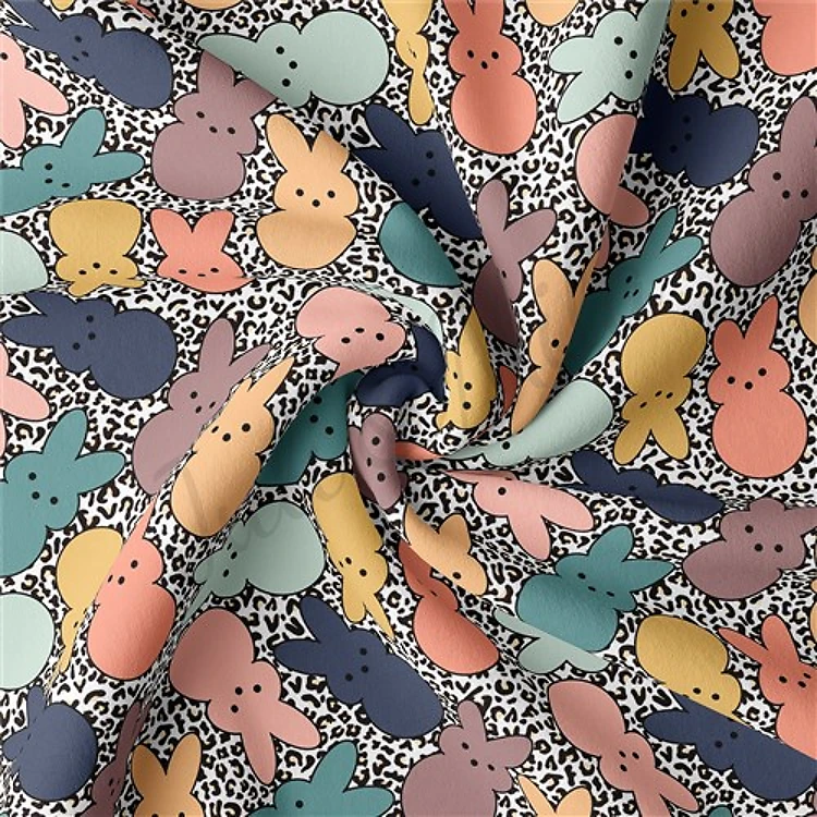 Double Brushed Polyester Fabric Jersey Stretchy Soft Polyester Stretch Fabric