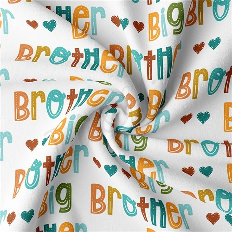 Big Brother Double Brushed Polyester Fabric Jersey Stretchy Soft Polyester Stretch Fabric