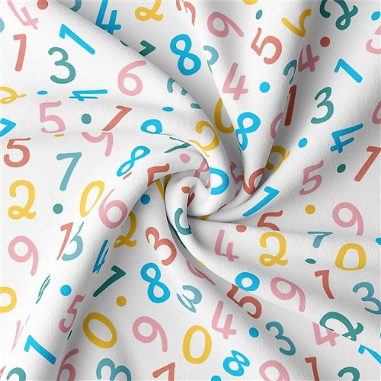 Back to School Double Brushed Polyester Fabric Jersey Stretchy Soft Polyester Stretch Fabric