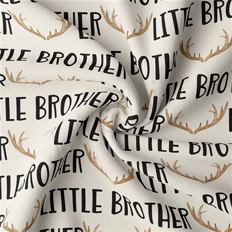 Little Brother Double Brushed Polyester Fabric Jersey Stretchy Soft Polyester Stretch Fabric