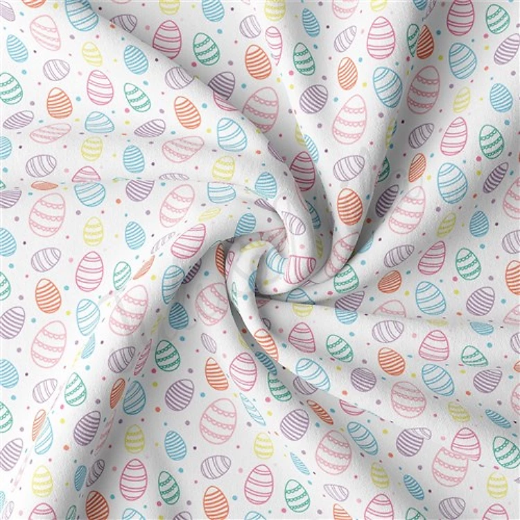 Easter Double Brushed Polyester Fabric Jersey Stretchy Soft Polyester Stretch Fabric