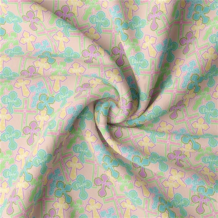 Easter Double Brushed Polyester Fabric Jersey Stretchy Soft Polyester Stretch Fabric