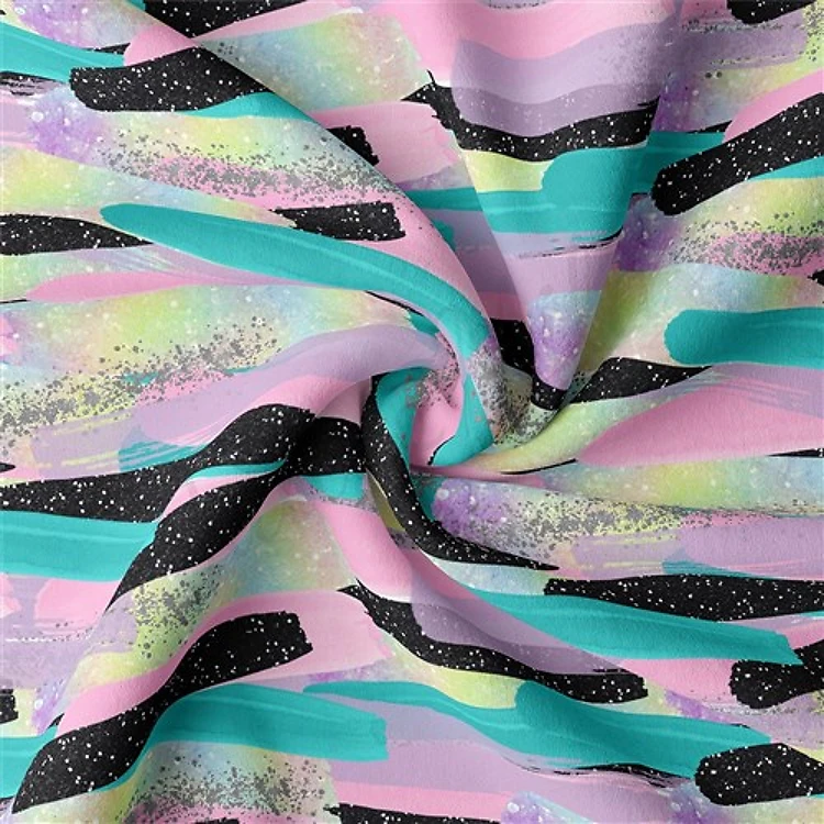 Double Brushed Polyester Fabric Jersey Stretchy Soft Polyester Stretch Fabric