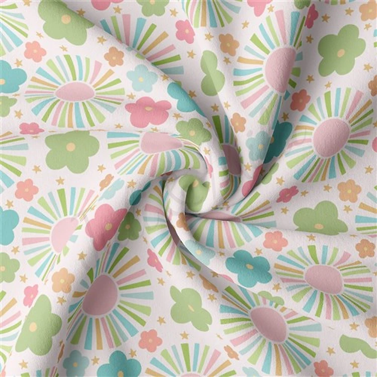 Double Brushed Polyester Fabric Jersey Stretchy Soft Polyester Stretch Fabric