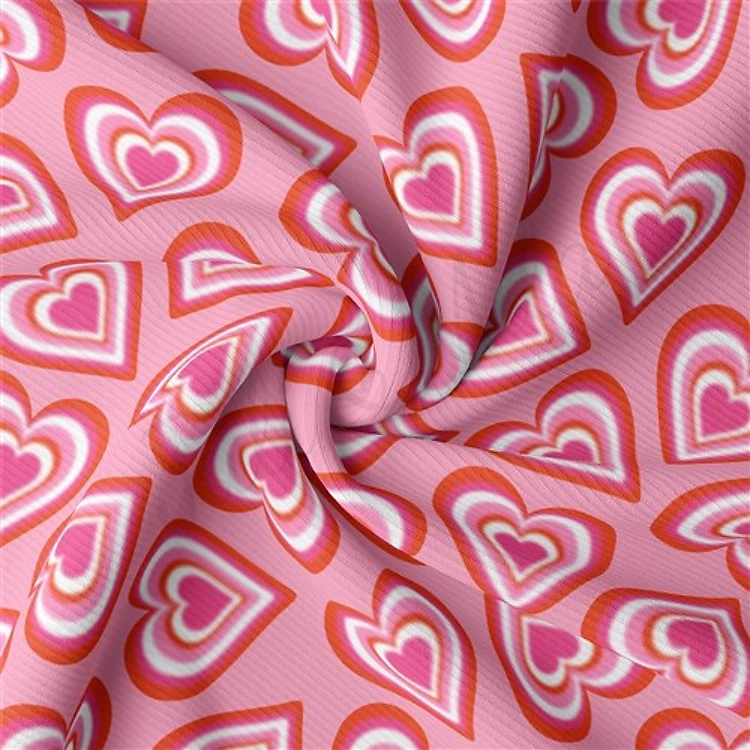 Valentine's Day Rib Knit Fabric, RBK2307 & Get a Free $89.99 Embroidery Bundle