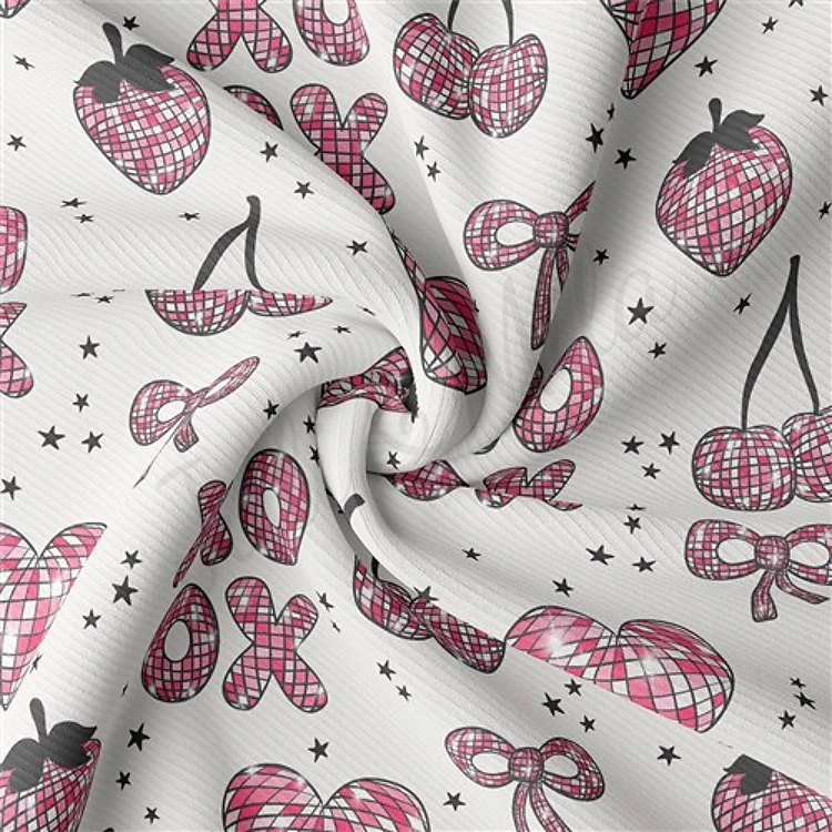 Valentine's Day Rib Knit Fabric, RBK2302 & Get a Free $89.99 Embroidery Bundle
