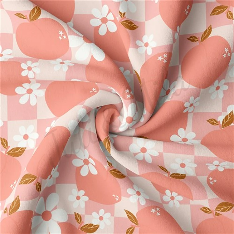 Peach Summer Double Brushed Polyester Fabric Jersey Stretchy Soft Polyester Stretch Fabric