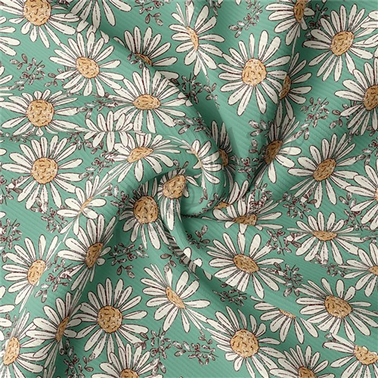 Rib Knit Fabric, Floral66 & Get a Free $89.99 Embroidery Bundle