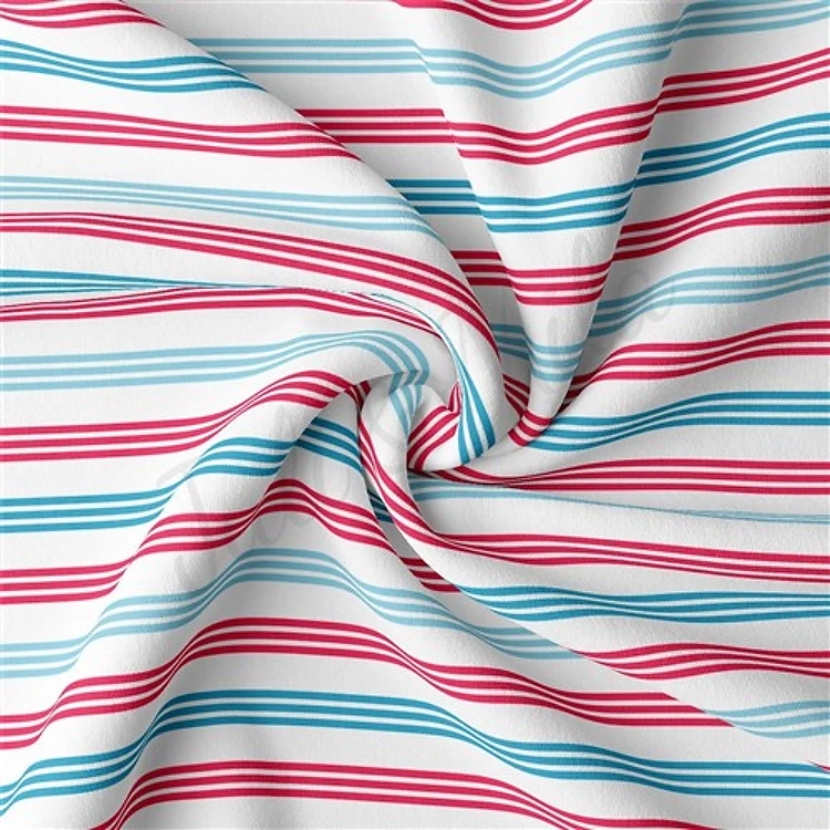 4th of July Patriotic Double Brushed Polyester Fabric Jersey Stretchy Soft Polyester Stretch Fabric